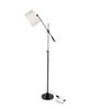 Divine Trends Modern Reading Task Floor Lamp Standing Focused Light Adjustable Height and Moveable Black Polished Dome Shade
