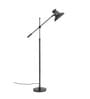 Divine Trends Modern Reading Task Floor Lamp Standing Focused Light Adjustable Height and Moveable Black Polished Dome Shade