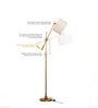 Divine Trends Modern Reading Task Floor Lamp Standing Focused Light Adjustable Height and Moveable Brass Antique finish
