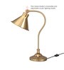 Divine Trends Study Desk Office Reading Curved Table Lamp Brass Antique Finish with Adjustable Head Shade