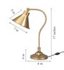Divine Trends Study Desk Office Reading Curved Table Lamp Brass Antique Finish with Adjustable Head Shade