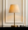 Divine Trends Table Lamp Antique Brass Finish 19 inches Height with Off White Lampshade 10" Diameter