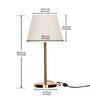 Divine Trends Table Lamp Antique Brass Finish 19 inches Height with Off White Lampshade 10" Diameter
