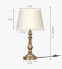 Divine Trends Table Lamp Brass Antique Gold Finish 21 inches Height with Off White 12 inches Diameter Lampshade