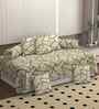 Beige 250 Tc Cotton Bedsheet With 2 Booster Covers And 5 Cushion Covers
