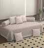Pink 250 Tc Cotton Bedsheet With 2 Booster Covers And 5 Cushion Covers