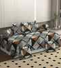 Black 250 Tc Cotton Bedsheet With 2 Booster Covers And 5 Cushion Covers