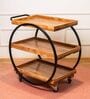 DIY PopnRoll Trolley Acacia Wood and Metal Trolley with Wheels