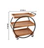 DIY PopnRoll Trolley Acacia Wood and Metal Trolley with Wheels
