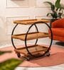DIY PopnRoll Trolley Acacia Wood and Metal Trolley with Wheels