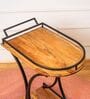 DIY ServeSoir Trolley Acacia Wood and Metal Trolley with Wheels