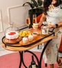 DIY ServeSoir Trolley Acacia Wood and Metal Trolley with Wheels