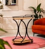 DIY ServeSoir Trolley Acacia Wood and Metal Trolley with Wheels