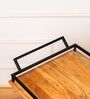DIY ServeSoir Trolley Acacia Wood and Metal Trolley with Wheels