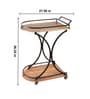 DIY ServeSoir Trolley Acacia Wood and Metal Trolley with Wheels