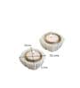 White Marble Lotus Diya (Set Of 2)