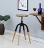 DJ Solid Wood Bar stool Natural & black Finish