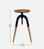 DJ Solid Wood Bar stool Natural & black Finish