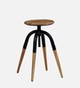 DJ Solid Wood Bar stool Natural & black Finish