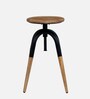 DJ Solid Wood Bar stool Natural & black Finish