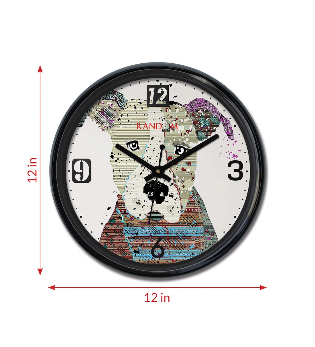 Buy Dog Wall Clock in Multicolour by Random Online Kids Wall Clocks