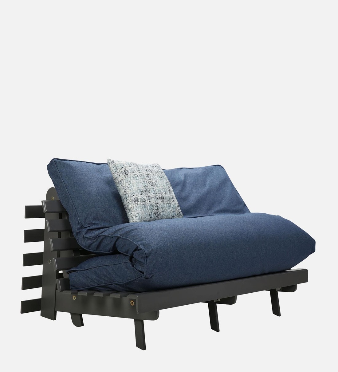 Buy Double Futon in Blue & Grey Colour with Mattress at 30% OFF by ARRA