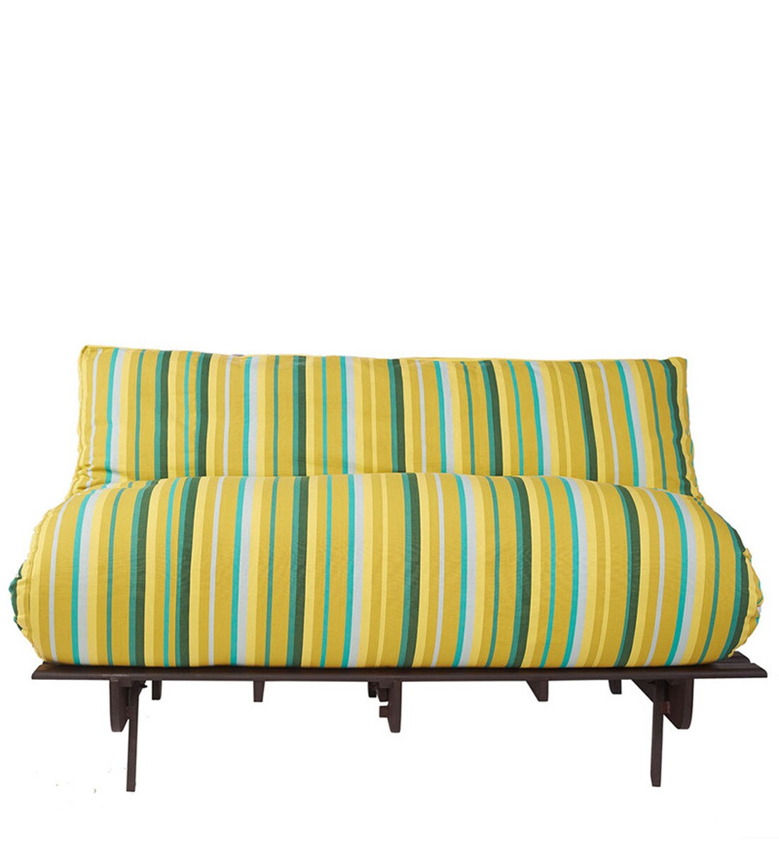 Buy Double Futon Sofa Cum Bed with Mattress in Green Colour by ARRA Online Double Futons