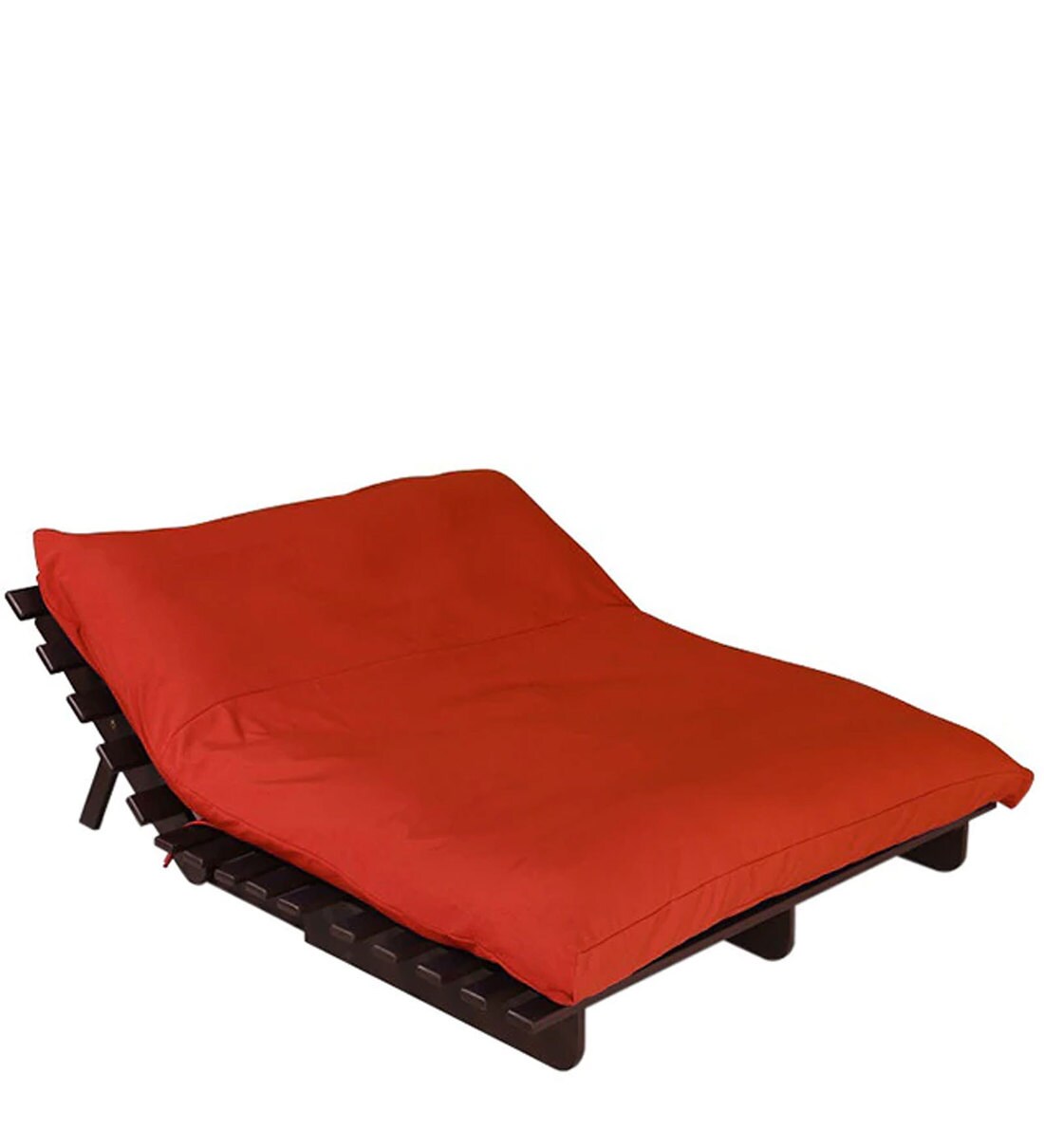 Buy Double Futon with Mattress in Orange Colour by Auspicious Home