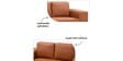 Dona Leatherette 2 Seater Sofa In Brown Color