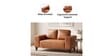 Dona Leatherette 2 Seater Sofa In Brown Color