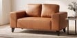 Dona Leatherette 2 Seater Sofa In Brown Color