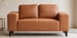 Dona Leatherette 2 Seater Sofa In Brown Color