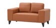 Dona Leatherette 2 Seater Sofa In Brown Color