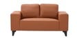 Dona Leatherette 2 Seater Sofa In Brown Color