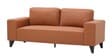 Dona Leatherette 3 Seater Sofa In Brown Color