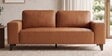 Dona Leatherette 3 Seater Sofa In Brown Color