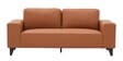 Dona Leatherette 3 Seater Sofa In Brown Color