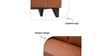 Dona Leatherette 3 Seater Sofa In Brown Color