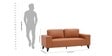 Dona Leatherette 3 Seater Sofa In Brown Color