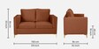 Dona Velvet 2 Seater Sofa in Rust Colour