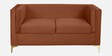 Dona Velvet 2 Seater Sofa in Rust Colour