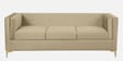 Dona Velvet 3 Seater Sofa in Bone White Colour