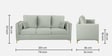 Dona Velvet 3 Seater Sofa in Cool Grey Colour