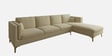 Dona Velvet Lhs Sectional Sofa (3 + Lounger) In Bone White Colour