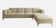 Dona Velvet Lhs Sectional Sofa (3 + Lounger) In Bone White Colour
