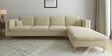 Dona Velvet Lhs Sectional Sofa (3 + Lounger) In Bone White Colour