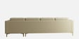 Dona Velvet Lhs Sectional Sofa (3 + Lounger) In Bone White Colour