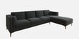 Dona Velvet Lhs Sectional Sofa (3 + Lounger) In Carbon Grey Colour