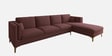 Dona Velvet Lhs Sectional Sofa (3 + Lounger) In Dusky Rose Colour