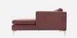 Dona Velvet Lhs Sectional Sofa (3 + Lounger) In Dusky Rose Colour
